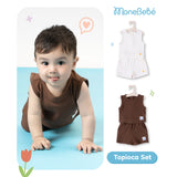 Set áo quần cộc Topioca dành cho bé trai và bé gái (0M-3Y)