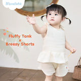 Bộ áo ba lỗ nơ & quần xẻ ống Fluffly Breeze dành cho bé (6M-4Y)