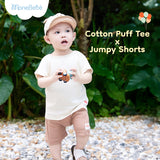 Bộ áo cotton lạnh & quần thoáng khí Puff Jumpy dành cho bé (6M-4Y)