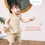 Bộ áo ba lỗ nơ & quần xẻ ống Fluffly Breeze dành cho bé (6M-4Y)