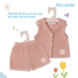 Set áo quần ba lỗ Sesame Set cổ thuỷ thủ dành cho bé trai và bé gái (0M-4Y)