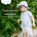 Bộ áo cotton lạnh & quần thoáng khí Puff Jumpy dành cho bé (6M-4Y)