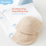 Combo 4 đôi tất (4-12m) cho bé trai bé gái chất liệu cotton hoạ tiết xinh xắn cho bé Monebebé
